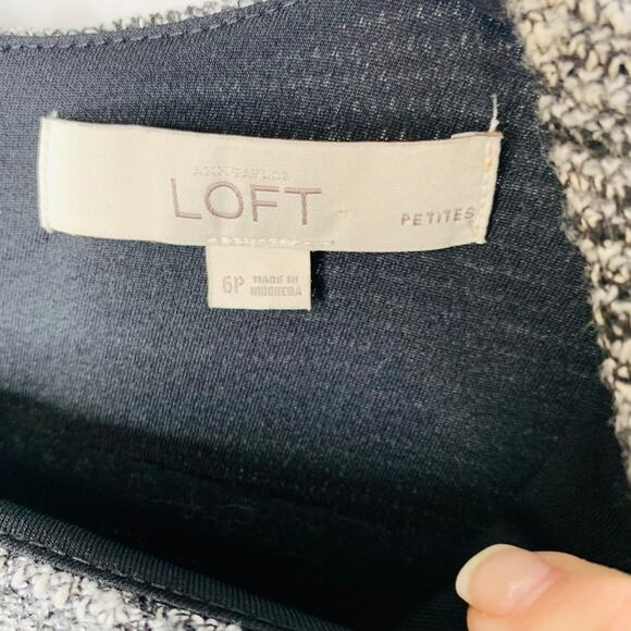 Loft Tweed Knit A Line Dress Sz 6 P - Picture 8 of 8
